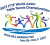 Tafeltennis - WK Junioren - Dames Dubbel - 2017 - Tabel van de beker